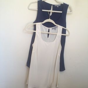 SPECIAL two sleeveless blouses with back detail